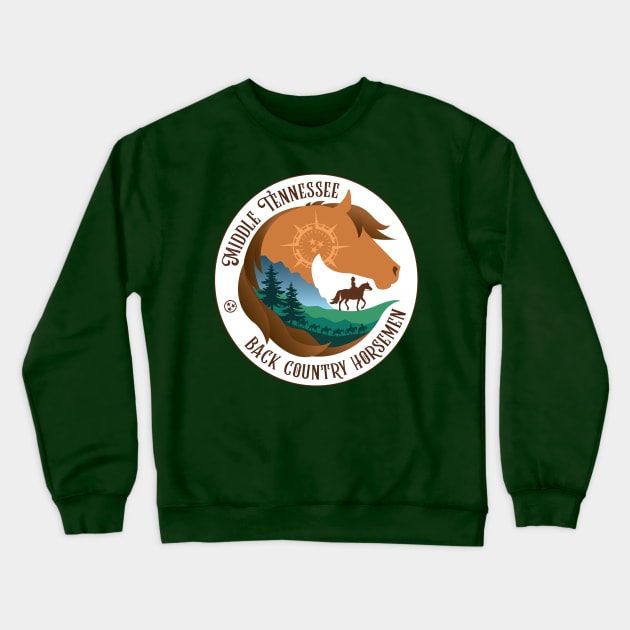 Middle TN Back Country Horsemen • Forest Crewneck Sweatshirt by FalconArt
